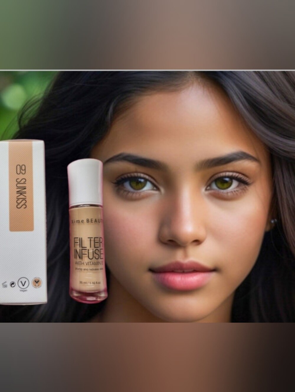 Sunkiss tone of the Xime Beauty Filter Infusedesigned for skins Warm Or Tan Tone